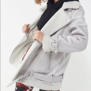 Urban Outfitters Grey Aviator Jacket